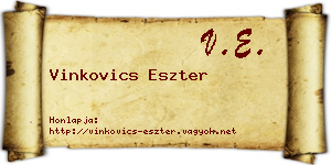 Vinkovics Eszter névjegykártya