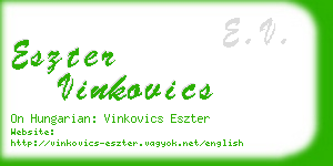 eszter vinkovics business card